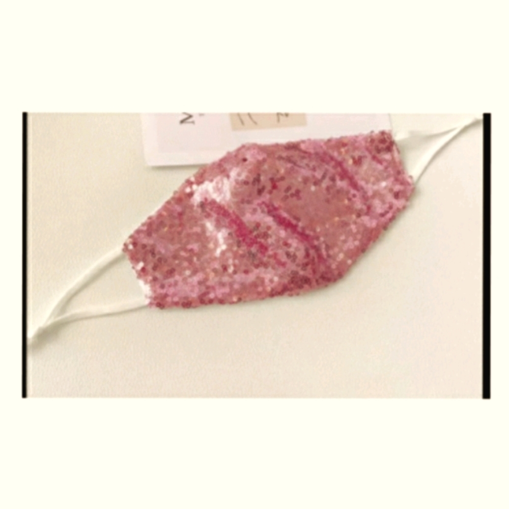 💥New Rose Pink Glitter Sequin Mask